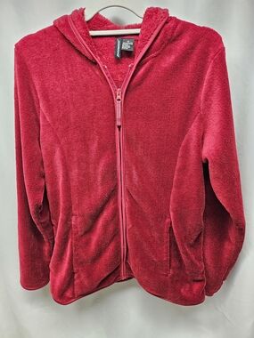 jason maxwell Plush Fuzzy Zip Hoodie in Bright Pink